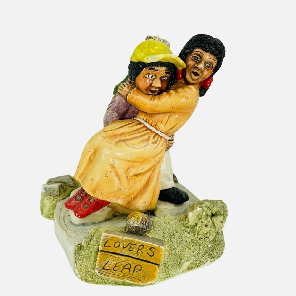 Vintage Black Americana Figurine 1990 Lovers Leap Naturecraft England u - Picture 1 of 5
